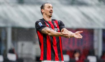 Zlatan Ibrahimovic im Trikot von AC Mailand.