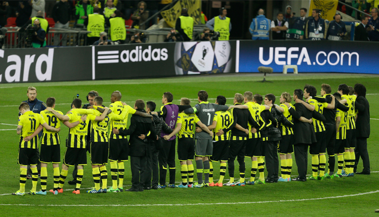 Borussia Dortmund nach dem Finalspiel 2013