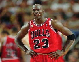 Michael Jordan im Trikot der Chicago Bulls