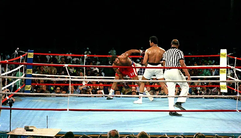 Ali und Foreman beim "Rumble in the Jungle"
